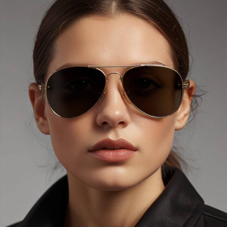 Fashion-forward aviator sunglasses